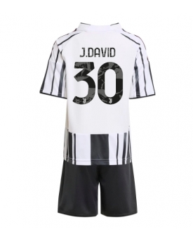 Billige Fotballdrakt Juventus Jonathan David #30 Replika Hjemmedraktsett Barn 2025-26 Kortermet (med bukser)